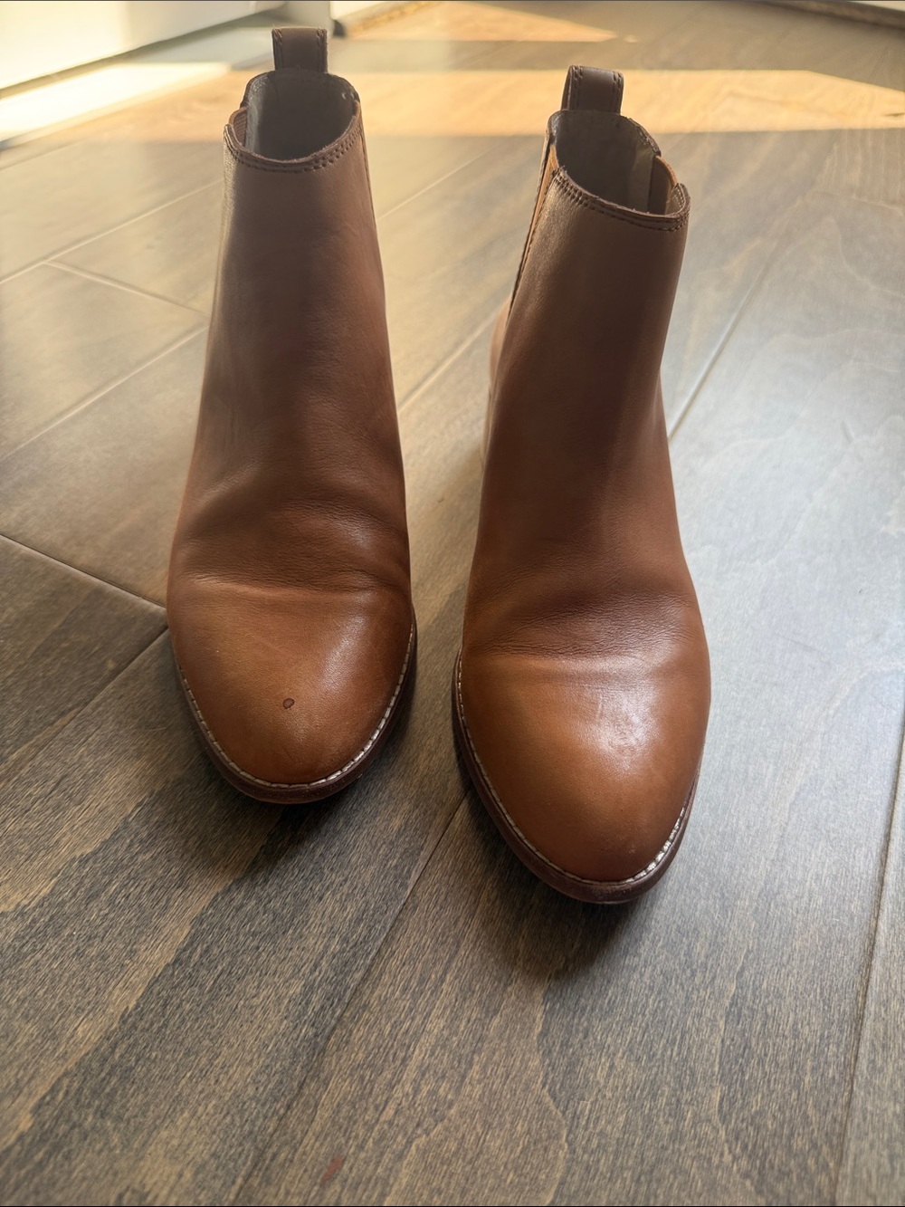 Madewell Women's Chestnut Brown Leather Chelsea Boots